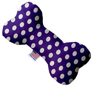 Royal Purple Swiss Dots Bone Dog Toy (size: 10 Inch)