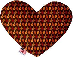 Autumn Leaves Canvas Heart Dog Toy (size: 6 Inch)