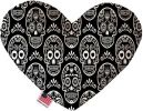 Classic Sugar Skulls Canvas Heart Dog Toy