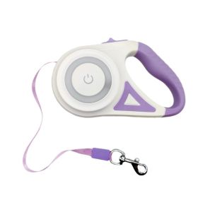 3 And 5M Dog Leash Light Retractable Pet Leads Traction Rope Belt Durable Large Dog Walk Run Leash Lead Automatic Cat Lead Extension (Color: Purple, size: 5m)