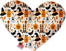 Classic Halloween Canvas Heart Dog Toy