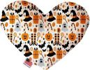 Classic Halloween Canvas Heart Dog Toy