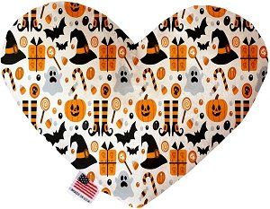 Classic Halloween Canvas Heart Dog Toy (size: 6 Inch)