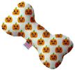 Happy Pumpkins Canvas Bone Dog Toy