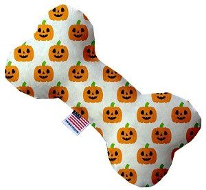 Happy Pumpkins Canvas Bone Dog Toy (size: 10 Inch)