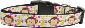 Monkeys and Bananas Nylon Ribbon Martingale Collars