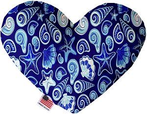 Blue Seashells Heart Dog Toy (size: 6 Inch)