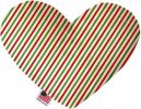 Christmas Pinstripes Heart Dog Toy