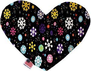 Smiley Snowflakes Heart Dog Toy (size: 6 Inch)