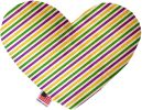Mardi Gras Stripes Heart Dog Toy