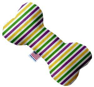 Mardi Gras Stripes Bone Dog Toy (size: 10 Inch)