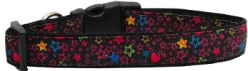 Black Star Nylon Dog Collar