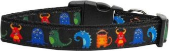 Black Monsters Nylon Dog Collar