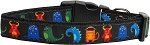 Black Monsters Nylon Dog Collar (size: Medium Narrow)