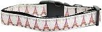 Eiffel Tower Nylon Dog Collar (size: Medium Narrow)