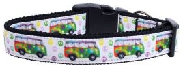 Peace Bus Nylon Dog Collar