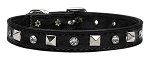 Just the Basics Crystal and Pyramid Collars (size: Black 10)