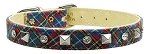 School Days Crystal and Pyramid Collars (size: Blue Plaid 10)