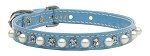 Patent 3/8" Pearl and Crystal Collars (size: Baby Blue 10)