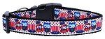 Proud Owls Nylon Dog Collar (size: Medium Narrow)