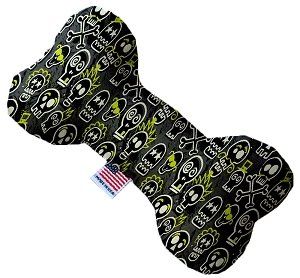 Skater Skulls Canvas Bone Dog Toy (size: 10 Inch)