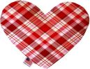 Valentines Day Plaid Heart Dog Toy