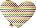 Mardi Gras Chevron Heart Dog Toy