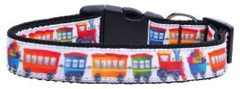 Trains Nylon Dog Collar