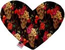 Tropical Skulls Canvas Heart Dog Toy