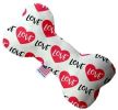 Classic Love Canvas Bone Dog Toy