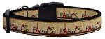 With Love from Paris Nylon Dog Collar (size: Medium Narrow)